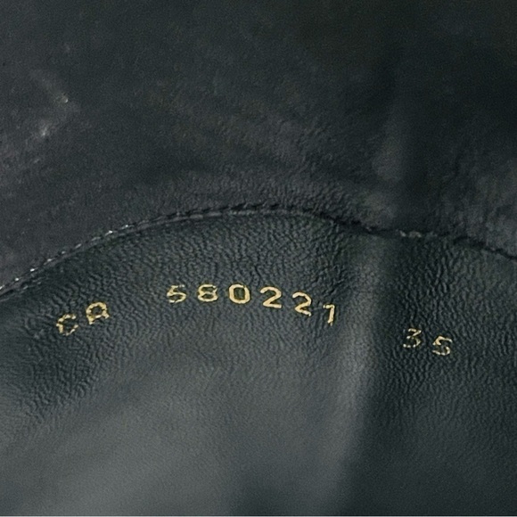 Saint Laurent Dana Black Leather Fringe Studded Knee High Boots Size 35 $1890 - Picture 15 of 15